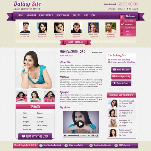 dating website needs a new design