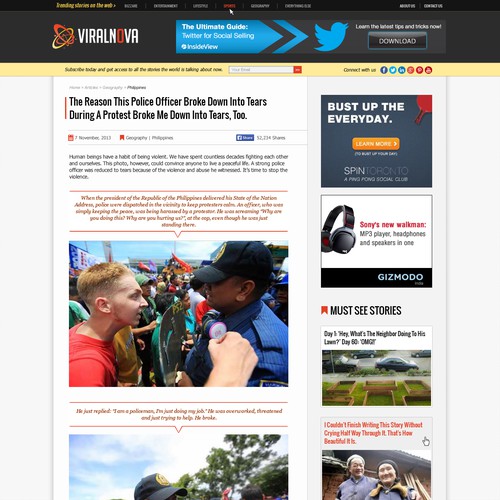 Fast-growing Media Site, ViralNova.com, Needs An Awesome Face Lift