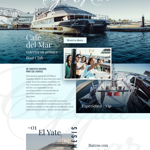 Landing page Café del Mar 