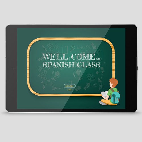 UI design for a Spanish learning app