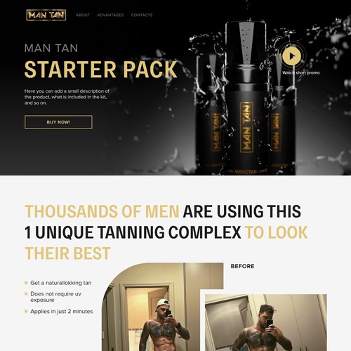 Landing page for Man Tan