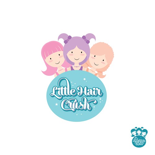 Pastel logo for a hair accessories company