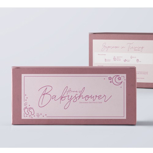 Packaging design for Babyshower Decoration Set