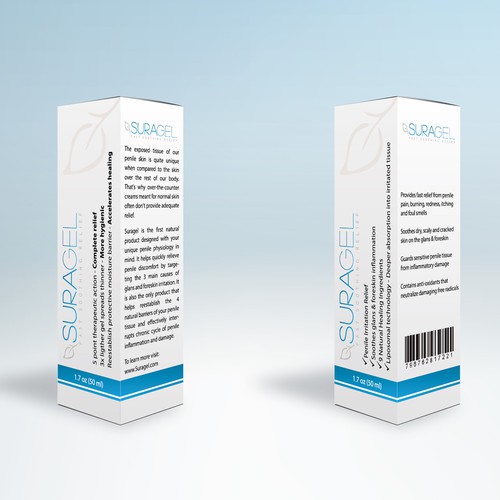 Design a sharp carton for a medical gel