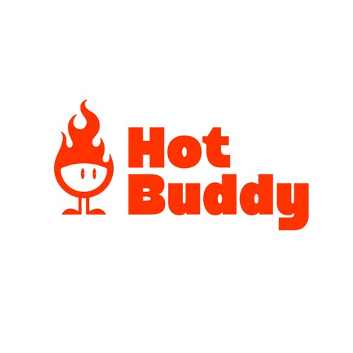 Hot Buddy - Minimalist Mascot & Streetwear Branding