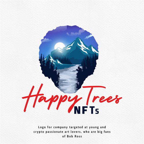 Design a truly unique Bob Ross inspired TREE THEMED Logo