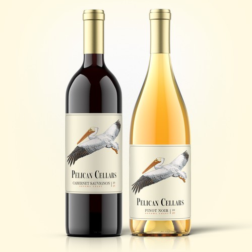 Pelican Cellars, Custom wine label design