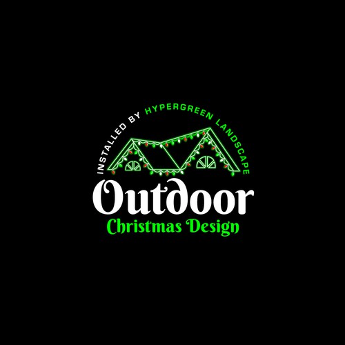 Design a Christmas lights installation logo