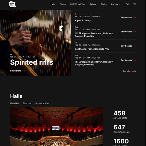 CSO Concert Hall Website Design