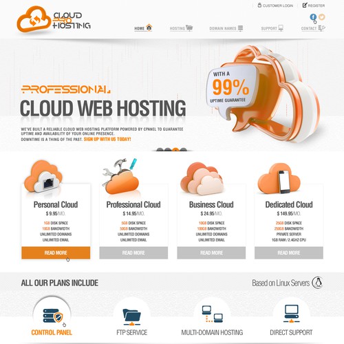 Re-Design For Web Hosting Company - Guaranteed Prize