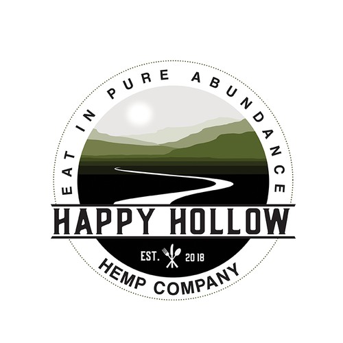 Happy Hollow Hemp Company Logo Design