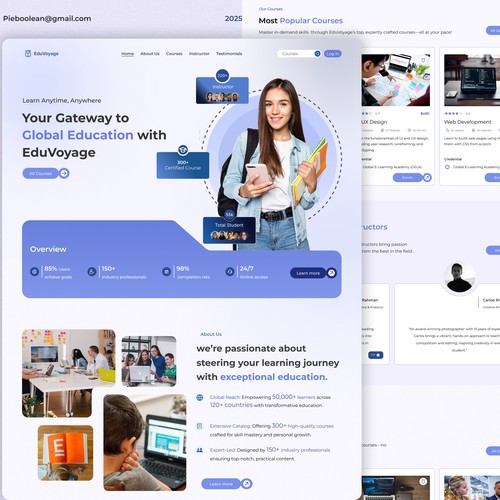 E- Learning Website Landing page
