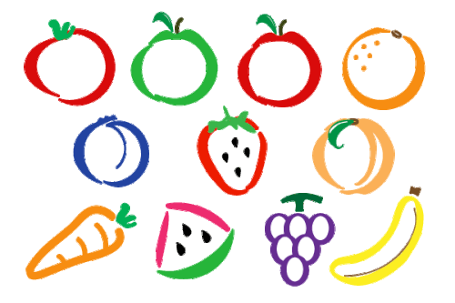 Winning fruit icons for Healthy Eating firm