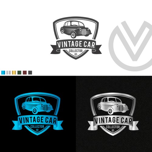 Include a classic car or emphasize on the letter V for Vintage or just something Unique