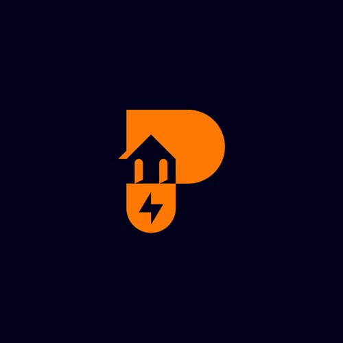 P letter electrical logo