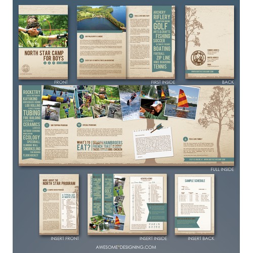 brochure design for North Star Camp for Boys