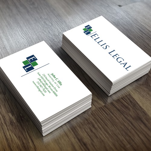 Business card design for Ellis Legal