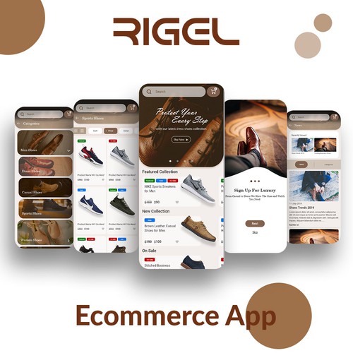 E-commerce shoes app ui for shoes