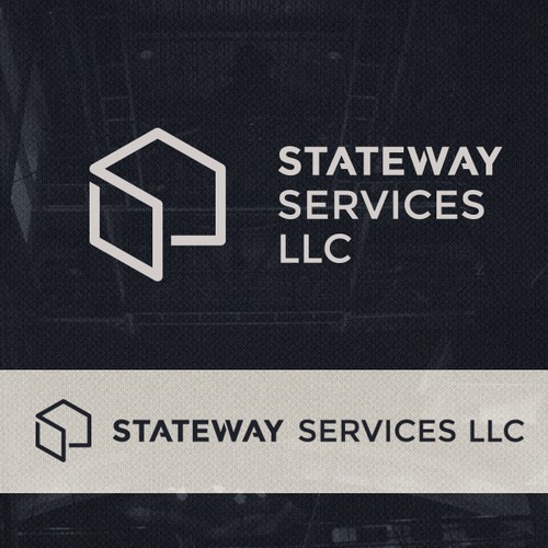 Create a MINIMALIST brand identity for a real estate company - logo, card, letterhead, & envelope