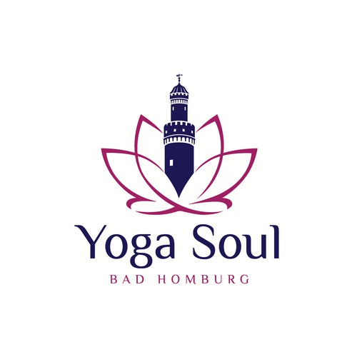 Yoga Lotus Tower Logo