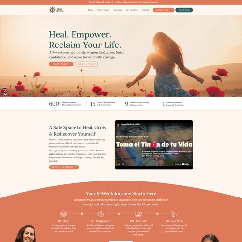 Women Empowerment & Community – landing Page Redesign