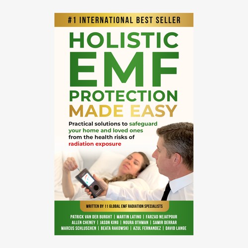 EMF protection book cover with serious style to attract the attention of the target market