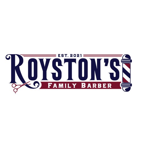 Classic logo with fun touch for a barbershop