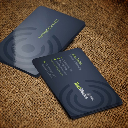 Create new business cards for text message provider