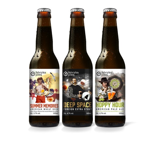 Beer labels for Fabryka Piwa