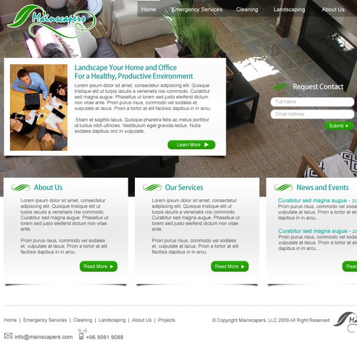 Simple, Clean Site Promoting Healthy Work and Home Environments