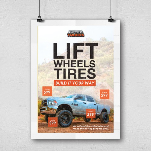 Lifted Trucks Sample Poster