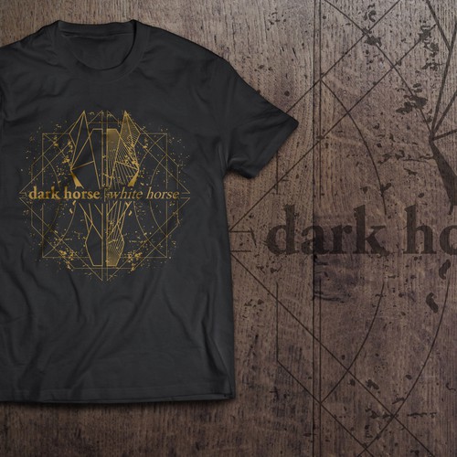 T-shirt design dark horse | white horse