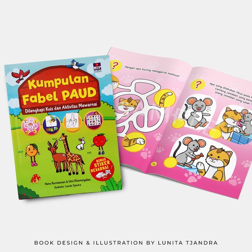 Illustration & Layout Design for Children Quiz & Coloring Book