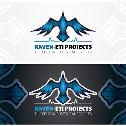 Raven logo concept for an electrical service company
