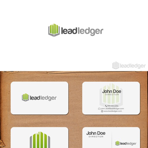 Logo and business cards for leadledger.com