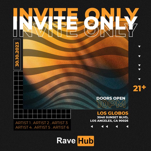 Ravehub Invite Flyer