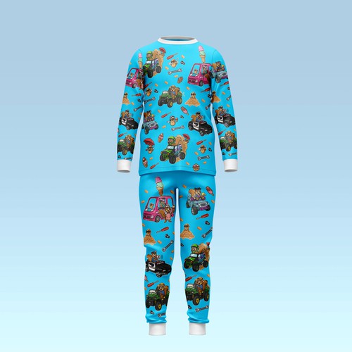  Custom Kids Bamboo Pajama/Daywear Pattern Featuring Original Characters (Squirrel & Peanut)