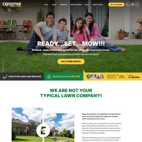 Modern Lawn Care Services Website Design