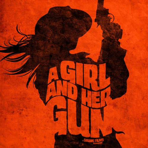 Movie poster for western film "A Girl and Her Gun"