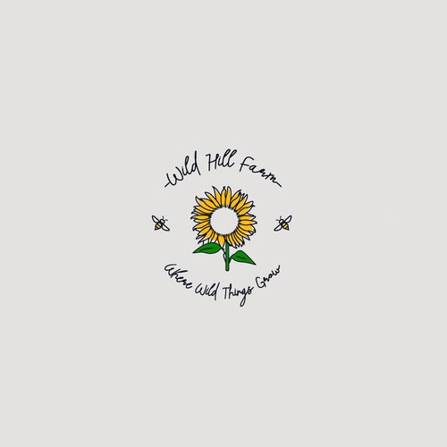 Cute, organic logo for a flower farm