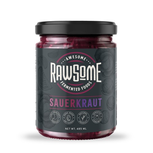 Rawsome label design