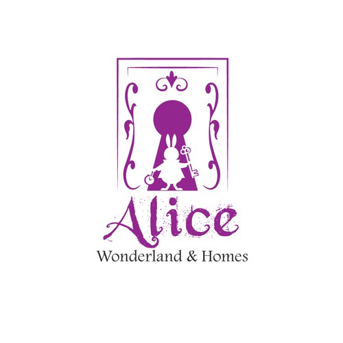 powerful logo for Alice Wonderland & Homes