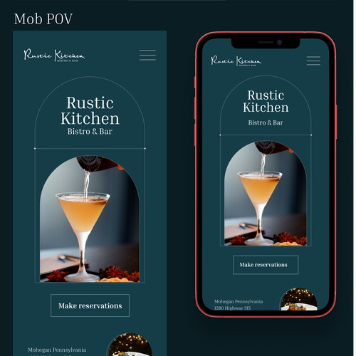 Restaurant mobile site landing page redesign