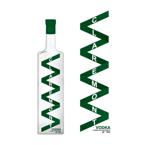 Create the label for Claremont Vodka