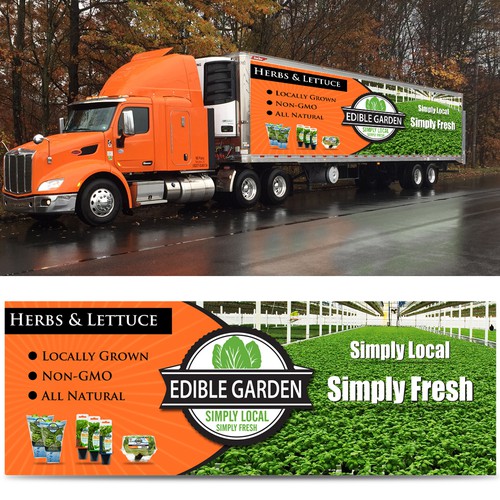 Create Highly Visible Truck Wrap for Edible Garden Tractor Trailers