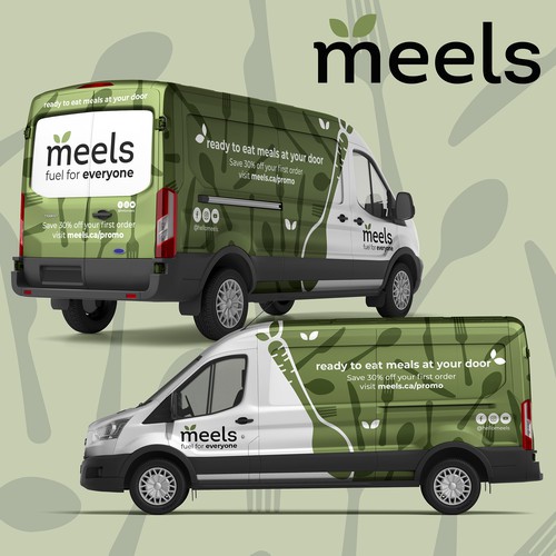 Partial wrap design for meels company