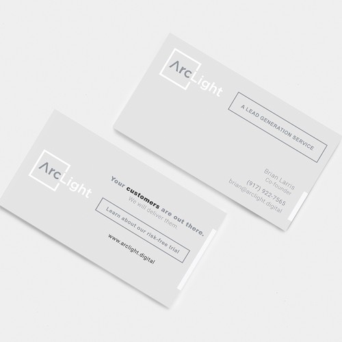 Business card design for boutique digital marketing firm