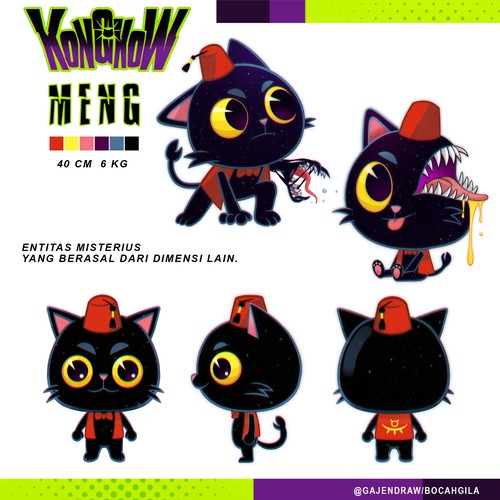 Cat Mascot Character Design - Meng