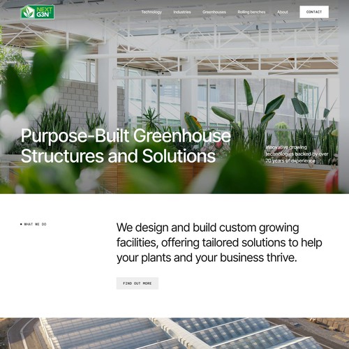 Next G3n Greenhouse | Squarespace Website for a Greenhouse Solutions Company