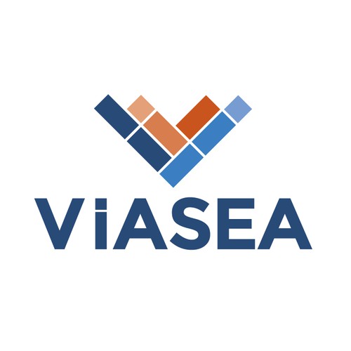 Logo option for ViaSea – A European shipping cargo company